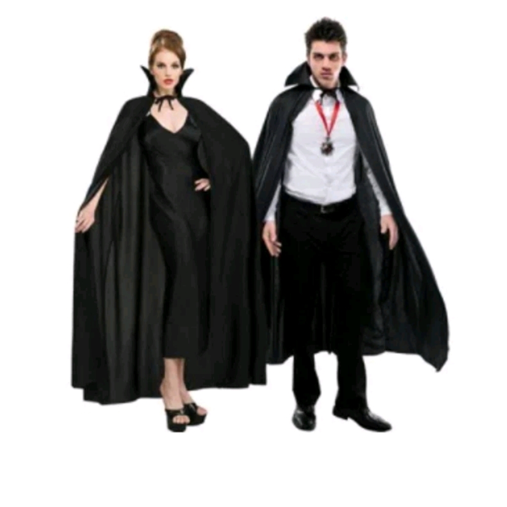 Forum Unisex Adult Full Length Collared Black Cape OS NIP *SALE*
